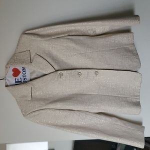 Cream & Gold Le Suit 4 Petite Skirt Suit